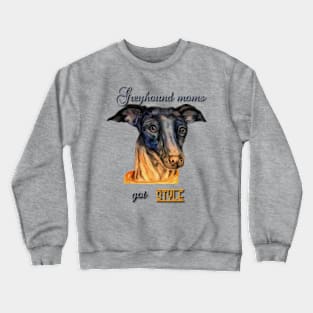 greyhound moms got style Crewneck Sweatshirt